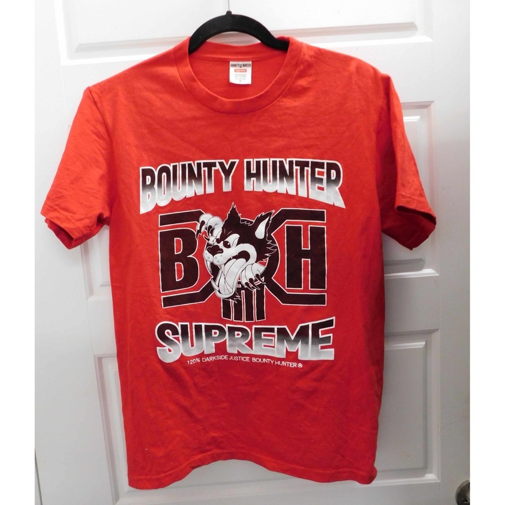 Supreme T-Shirt Red 23Aw Bounty Hunter Wolf Logo Tee Tops Cut And Sewn  sz S